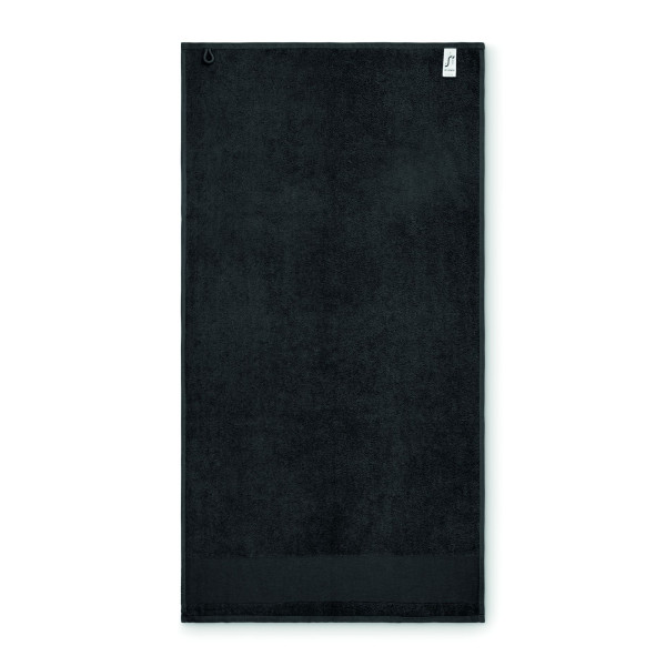 Serviette de toilette en coton 100 %, 380 gr/m², avec attache de suspension en coton - Taille 50x100 cm - Personnalisable - Idéa
