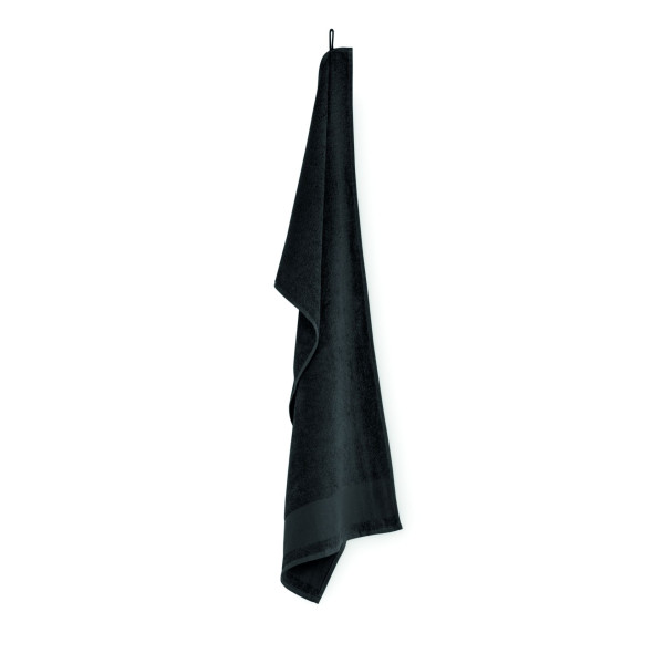Serviette de toilette en coton 100 %, 380 gr/m², avec attache de suspension en coton - Taille 50x100 cm - Personnalisable - Idéa