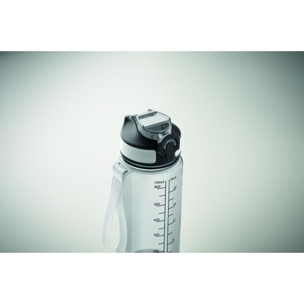 Bouteille de sport personnalisable en RPET - 700 ml - Sangle de transport - Étanche et anti-fuite