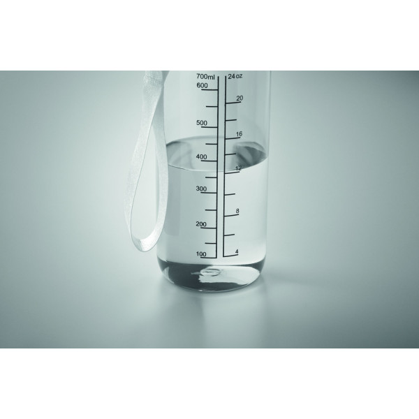 Bouteille de sport personnalisable en RPET - 700 ml - Sangle de transport - Étanche et anti-fuite