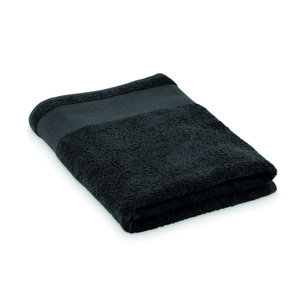 Serviette de bain en coton 380 gr/m² avec boucle de suspension - 70x140 cm - BCM Goodies