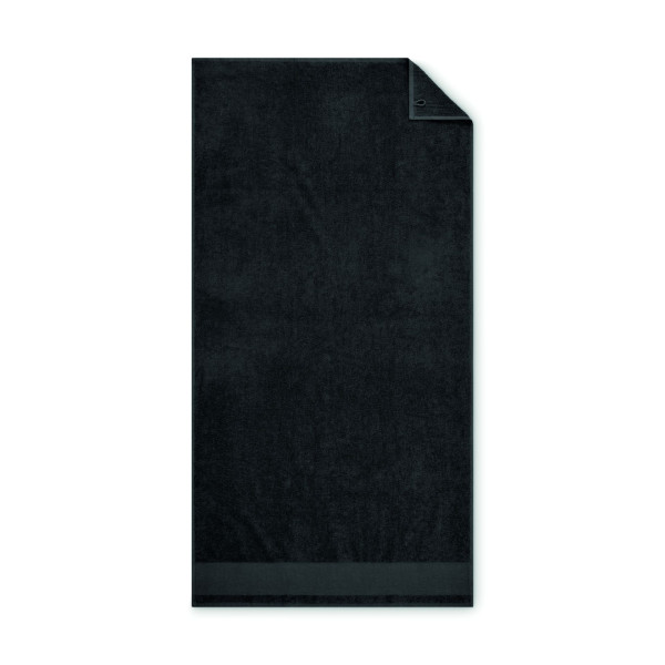 Serviette de bain en coton 380 gr/m² avec boucle de suspension - 70x140 cm - BCM Goodies