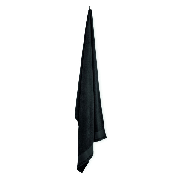 Serviette de bain en 100% coton 380 gr/m² avec boucle de suspension en coton 100x150 cm - BCM Goodies