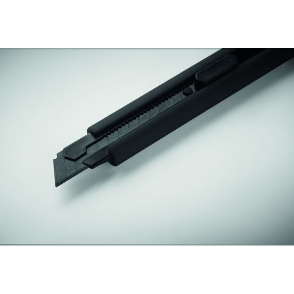 Cutter rétractable avec boîtier en ABS et lame en acier au carbone - Personnalisable pour entreprise | BCM Goodies