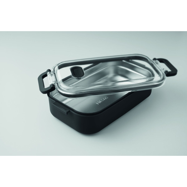 Boîte à lunch en PP avec intérieur en acier inox recyclé - BCM Goodies
