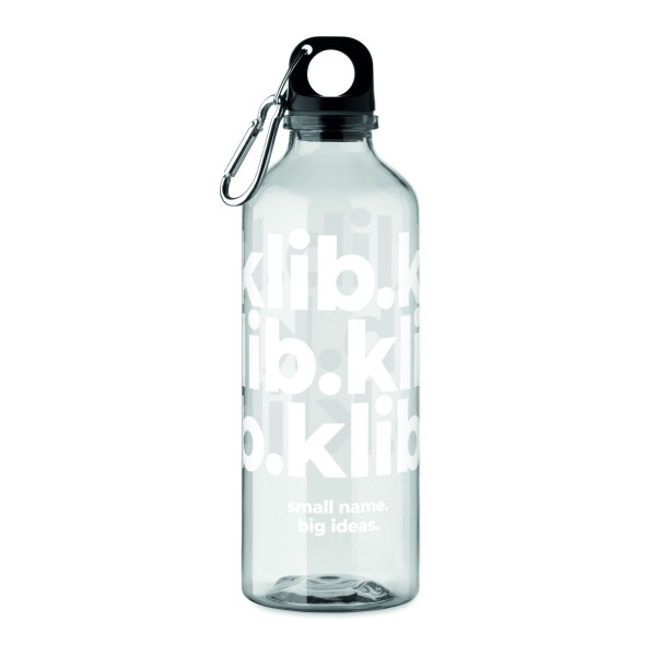 Gourde en RPET avec mousqueton 500 ml - Accessoire personnalisable pour entreprise