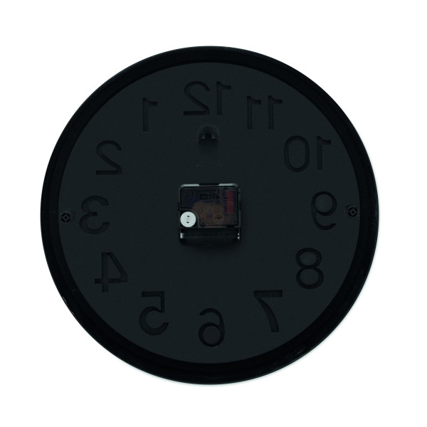Horloge murale en PP avec aiguilles en aluminium et mouvement silencieux - Personnalisable pour entreprise