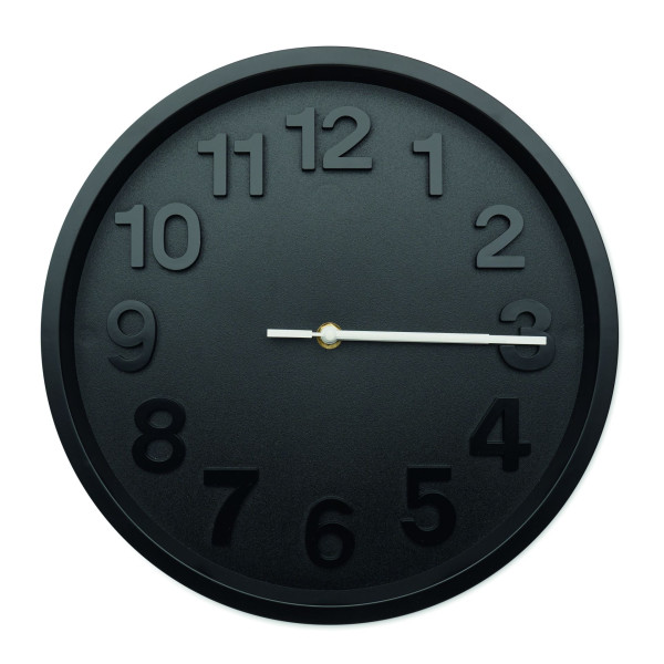 Horloge murale en PP avec aiguilles en aluminium et mouvement silencieux - Personnalisable pour entreprise