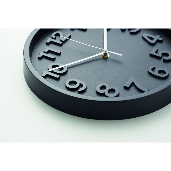 Horloge murale en PP avec aiguilles en aluminium et mouvement silencieux - Personnalisable pour entreprise