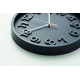 Horloge murale en PP avec aiguilles en aluminium et mouvement silencieux - Personnalisable pour entreprise