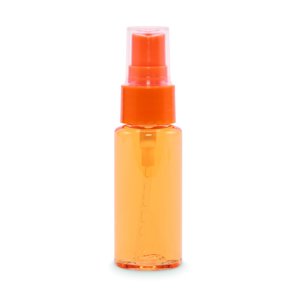 Brume corporelle en flacon PET de 30 ml avec pompe et couvercle en PP - Parfum prune et cassis - Idéal pour la personnalisation 