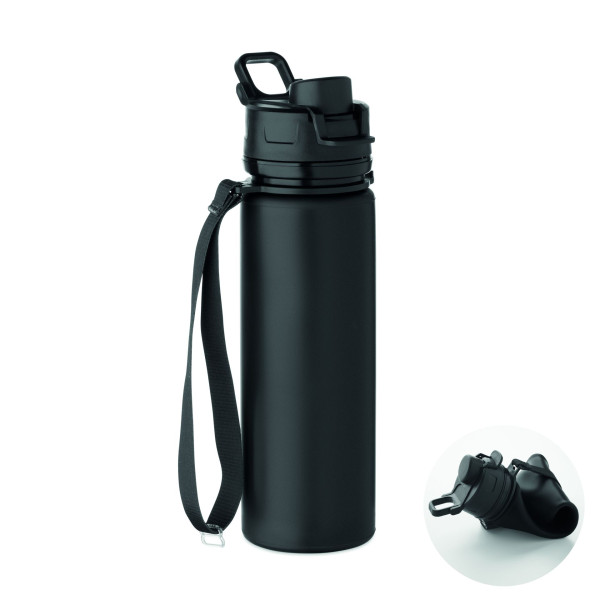 Bouteille de sport pliable en silicone avec couvercle en PP - BCM Goodies