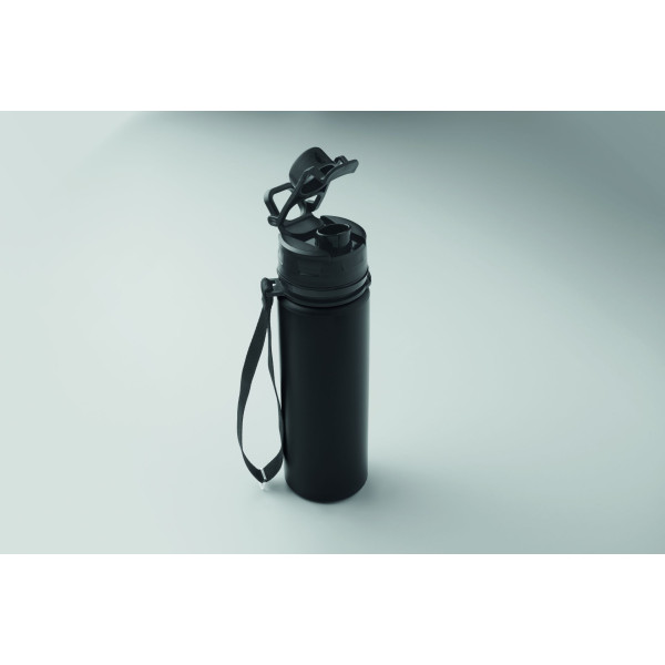 Bouteille de sport pliable en silicone avec couvercle en PP - BCM Goodies