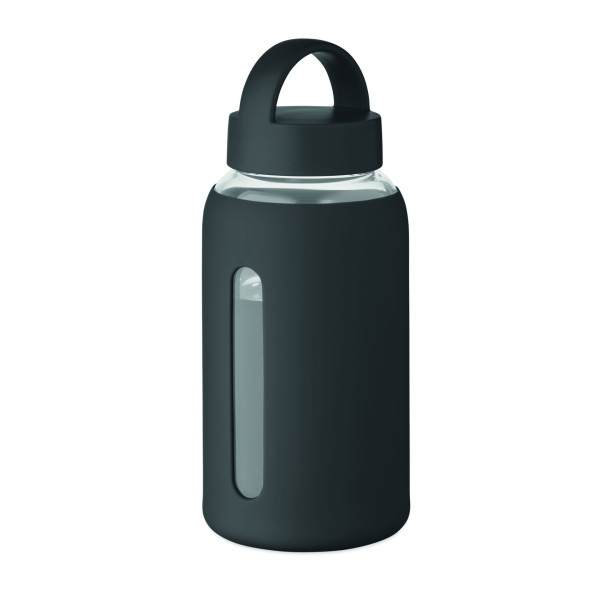 Bouteille en verre borosilicate de haute qualité avec pochette en silicone - 600 ml