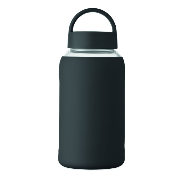 Bouteille en verre borosilicate de haute qualité avec pochette en silicone - 600 ml