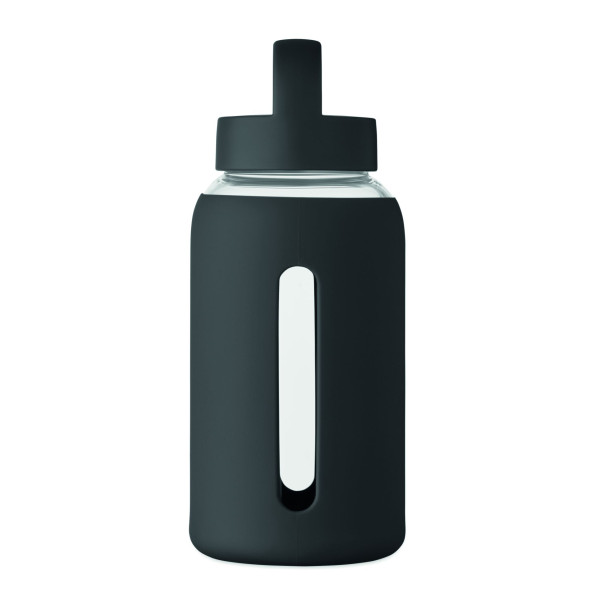 Bouteille en verre borosilicate de haute qualité avec pochette en silicone - 600 ml