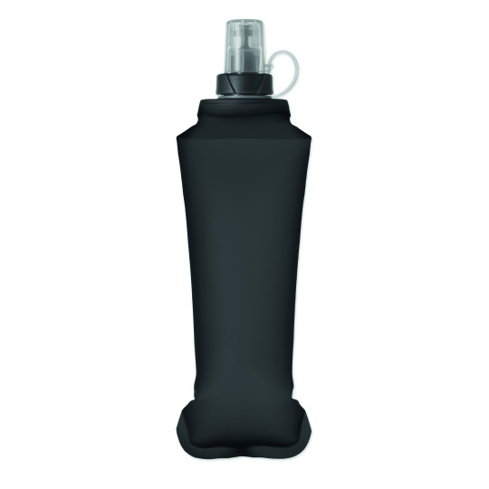 Bouteille d'eau pliable en TPU avec valve à pincer - Goodies B2B personnalisable pour entreprise