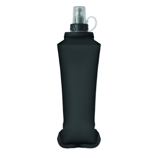 Bouteille d'eau pliable en TPU avec valve à pincer - Goodies B2B personnalisable pour entreprise