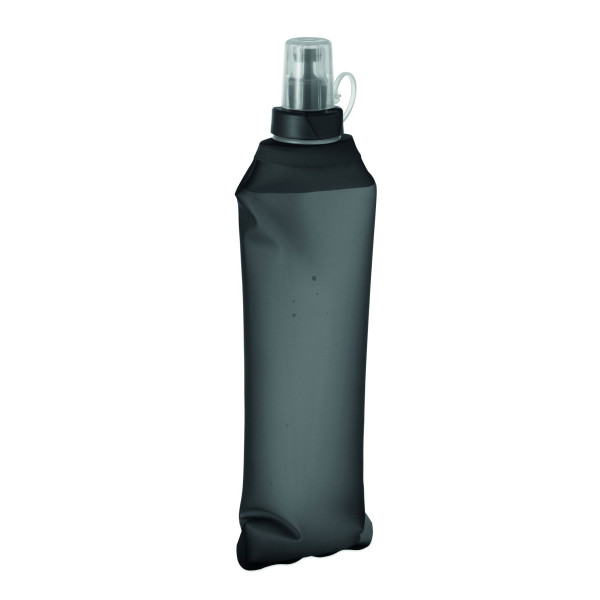 Bouteille d'eau pliable en TPU avec valve à pincer - Goodies B2B personnalisable pour entreprise