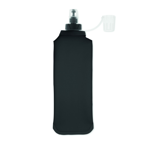 Bouteille d'eau pliable en TPU avec valve à pincer - Goodies B2B personnalisable pour entreprise