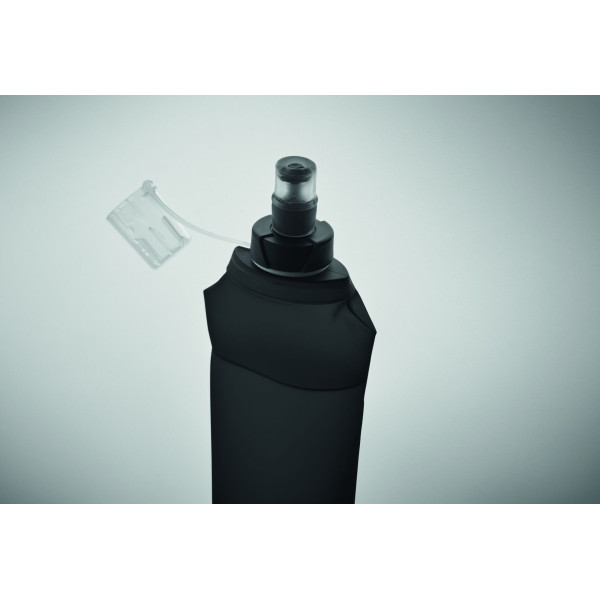 Bouteille d'eau pliable en TPU avec valve à pincer - Goodies B2B personnalisable pour entreprise