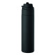 Bouteille en acier inox recyclé à simple paroi 650ml avec paille et couvercle anti fuite - Personnalisable pour entreprise