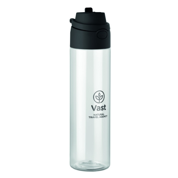 Bouteille RPET 700 ml avec couvercle et poignée 2 en 1 pour paille et embout - Personnalisable - BCM Goodies