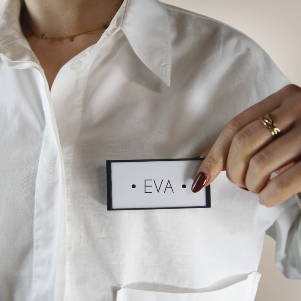 Badge nominatif magnétique personnalisable – Identification professionnelle B2B – BCM Goodies