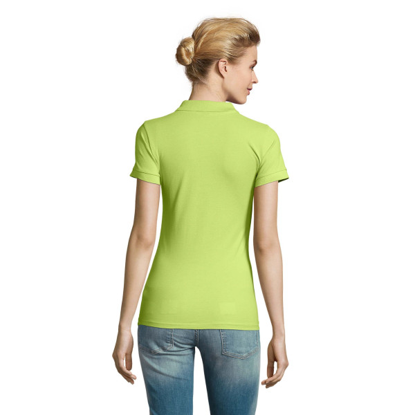 Polo femme en coton peigné Ringspun SOL'S PERFECT WOMEN - 180g/m² - Coupe cintrée - Col et bas de manches en côte 1x1 - Pat