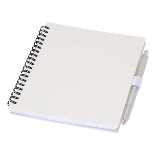 Ensemble carnet et stylo en plastique recyclé personnalisable - BCM Goodies