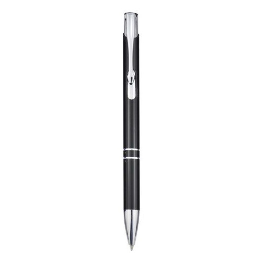 Stylo bille rétractable en aluminium Moneta - Personnalisable pour communication B2B