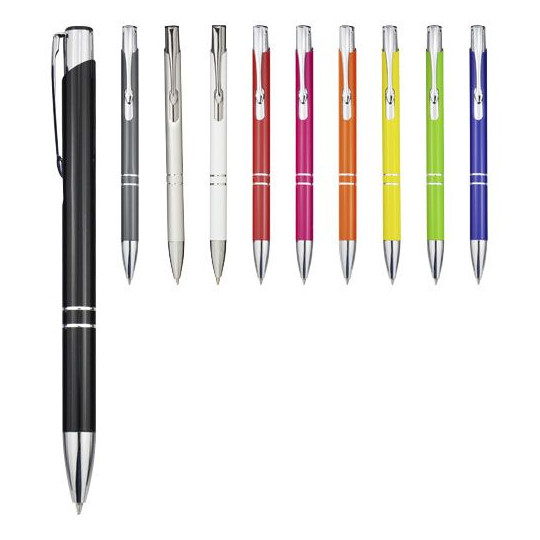 Stylo bille rétractable en aluminium Moneta - Fiche produit BCM Goodies