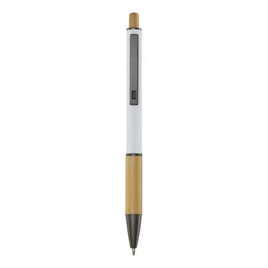Stylo bille Darius en aluminium recyclé et bambou - Goodies éco-responsable pour entreprise