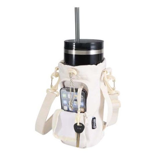 Sac porte-bouteille Trip Aware™ en polyester recyclé avec cordon de serrage - BCM Goodies