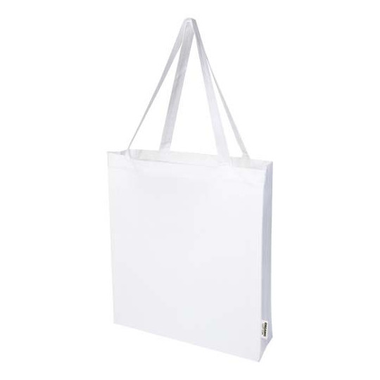 Sac shopping Odisha en coton biologique certifié OCS - Personnalisable avec logo - Capacité 14 litres - Soufflets latéraux et fo
