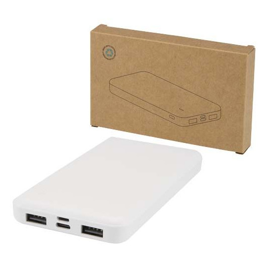 Batterie de secours personnalisable Intan 10 000 mAh en plastique recyclé - BCM Goodies
