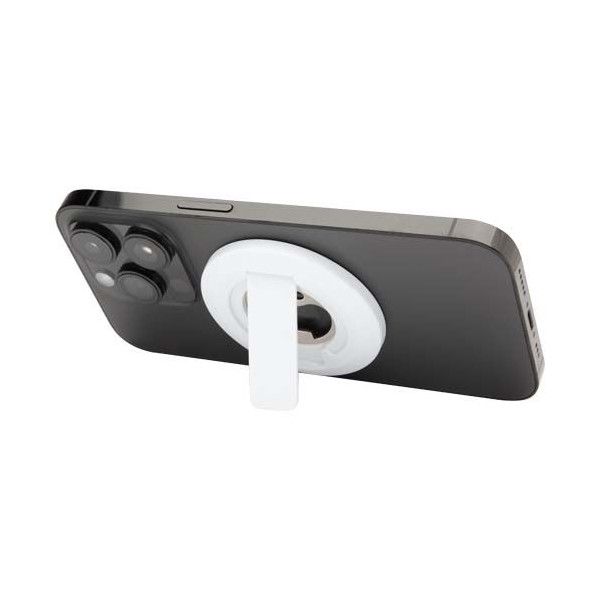 Support de téléphone magnétique en plastique recyclé avec décapsuleur intégré - Support pratique pour iPhone 12 et plus récents 