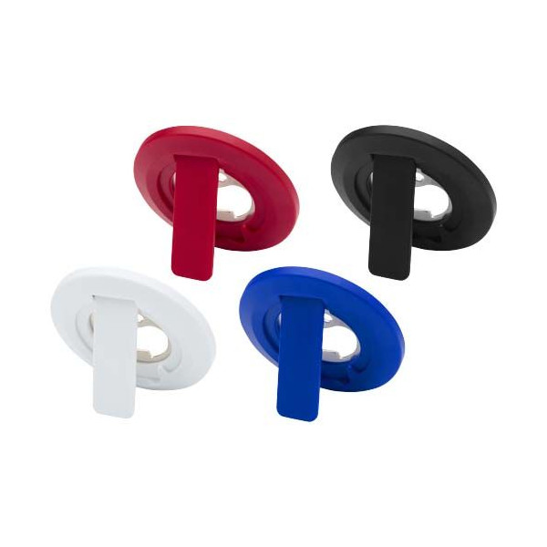 Support de téléphone magnétique en plastique recyclé avec décapsuleur intégré - Support pratique pour iPhone 12 et plus récents 