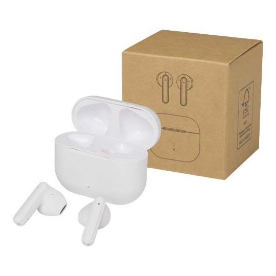 Oreillette Bluetooth® True Wireless Altais en plastique recyclé - Accessoire d'entreprise éco-responsable