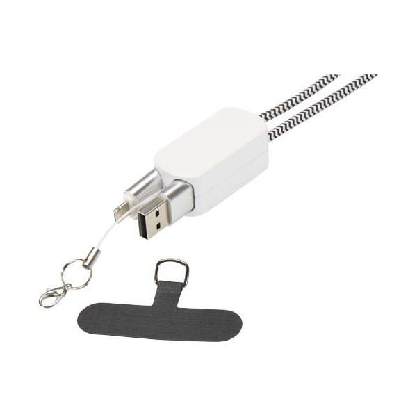 Tour de cou pour smartphone Anser avec câble de charge intégré 5-en-1 - BCM Goodies