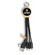 Câble de charge 6 en 1 lumineux personnalisable en bambou – Cadeau d’entreprise avec gravure logo pour welcome pack et événement