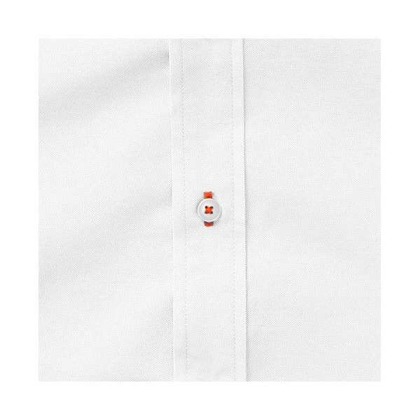 Chemise Oxford à manches longues pour femmes de Vaillant - Chemise en coton de haute qualité - Col boutonné - Couture orange - C