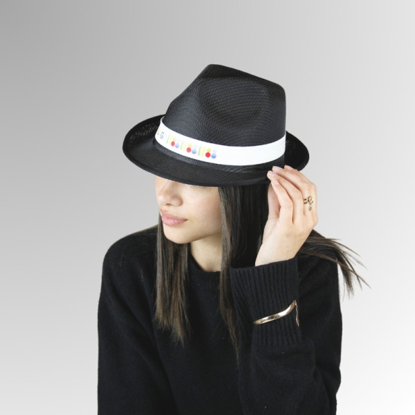 Chapeau de paille personnalisable BUDGET avec bandeau DTF écologique – Goodies événementiels entreprise