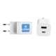 Chargeur USB 20W 2 ports personnalisable avec logo – Prise UE – Objet publicitaire pour entreprises