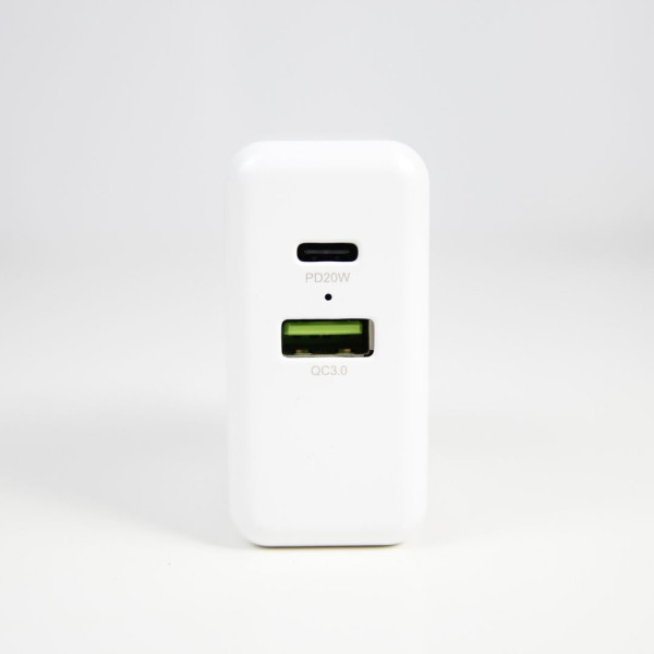 Chargeur USB 38W 2 ports personnalisable avec logo – Prise UE – Objet publicitaire entreprise