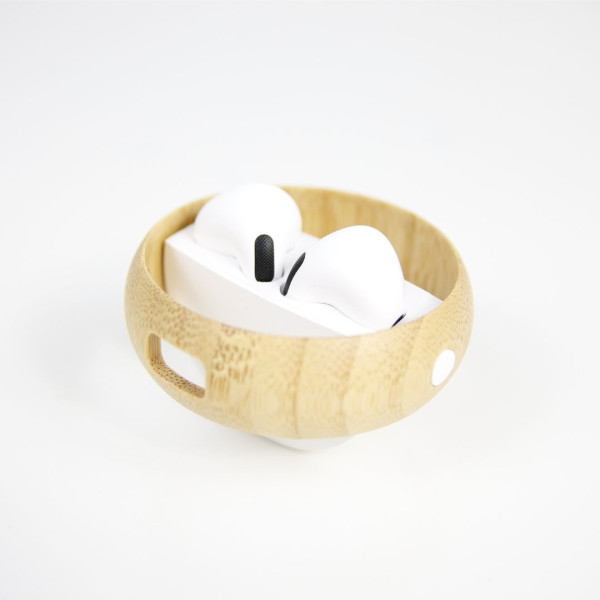 Écouteurs Bluetooth personnalisables LOOP Bambou – Goodies d’entreprise avec zone d’impression