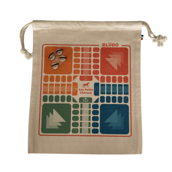 Pochon 3 jeux en 1 en bois Origine France Garantie – Goodie d’entreprise responsable BCM Goodies