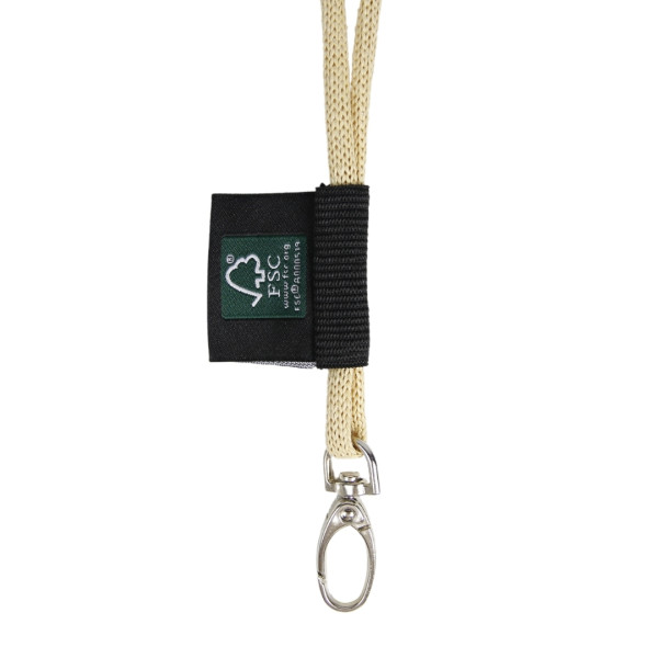 Lanyard PAPER personnalisable en fibre de papier FSC – Tour de cou écologique pour événements professionnels