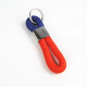 Porte-clés publicitaire CORDE 21 personnalisable noir/blanc – Goodies d’entreprise pour communication B2B