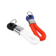 Porte-clés publicitaire CORDE 21 personnalisable noir/blanc – Goodies d’entreprise pour communication B2B